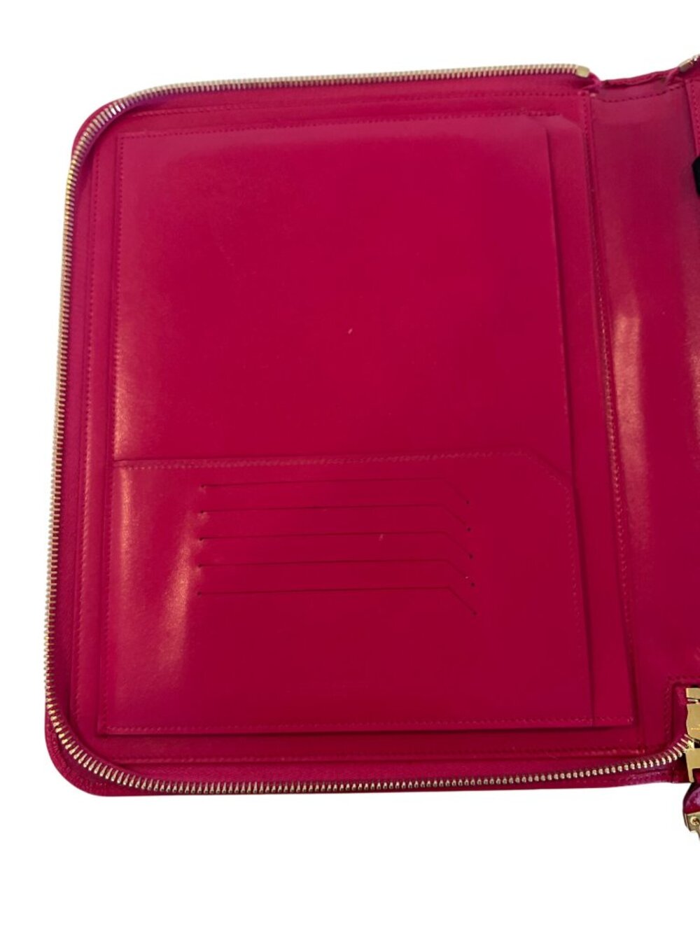Saint Laurent Fuchsia Leather Tablet Case With Gold Hardware - Picture 10 of 14